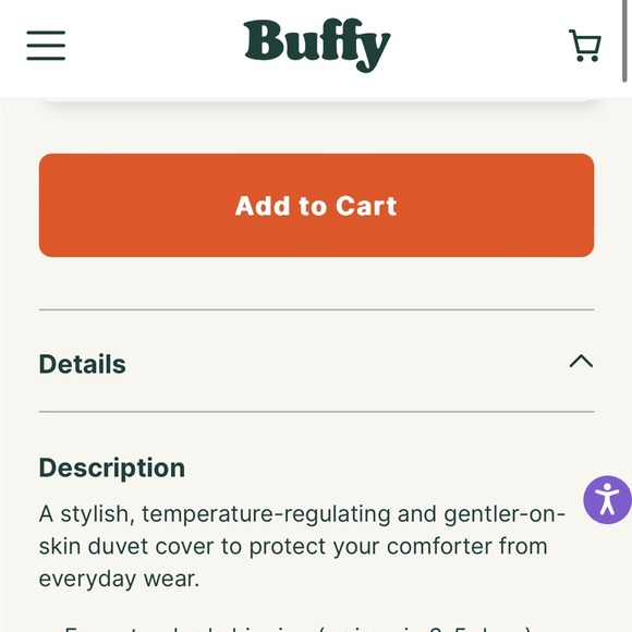 Buffy Breeze cooling duvet cover twin/twin XL color Oyster - Picture 6 of 7